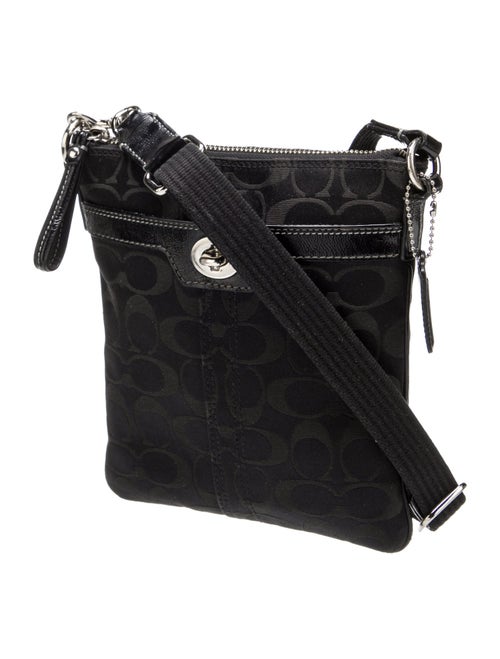 Coach Leather trim Canvas Crossbody Bag