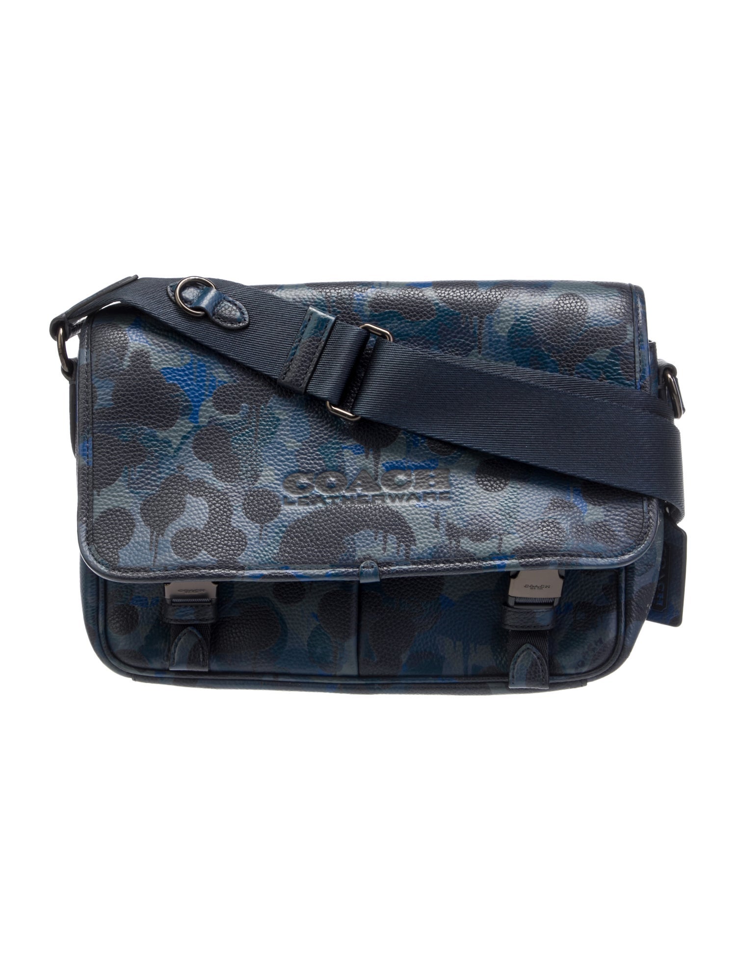 Coach Leather Messenger Bag Blue Crossbody Bags, Handbags CCH57449