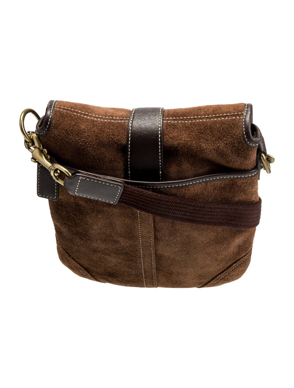 Coach Suede Messenger Bag Brown Crossbody Bags, Handbags CCH59085