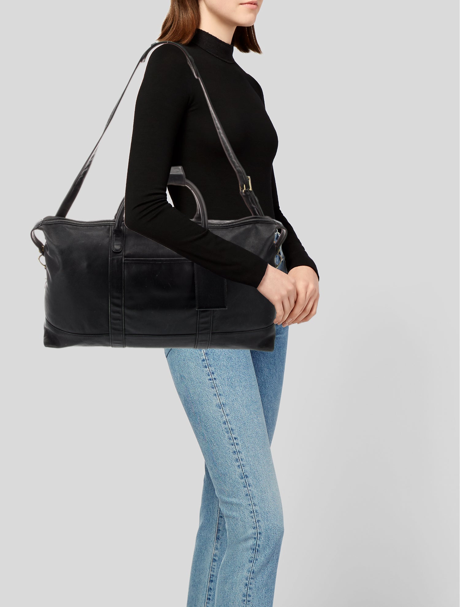 Coach Leather Weekender Bag