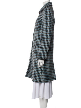 Coach Houndstooth Print Coat