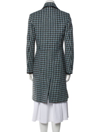 Coach Houndstooth Print Coat
