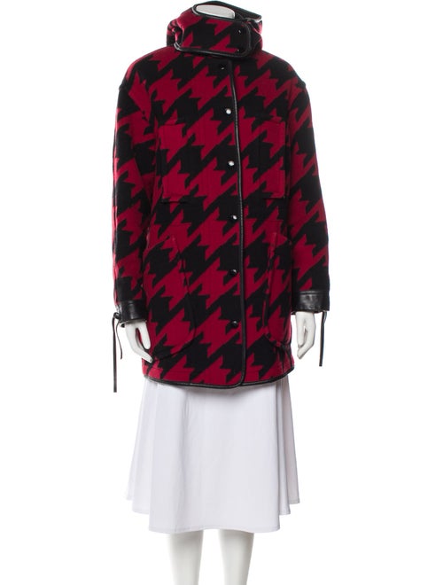 Coach Houndstooth Print Coat