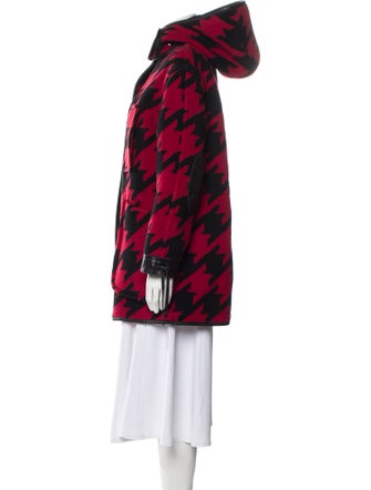 Coach Houndstooth Print Coat