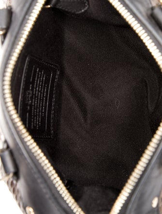 Coach Embossed Leather Top Handle Bag