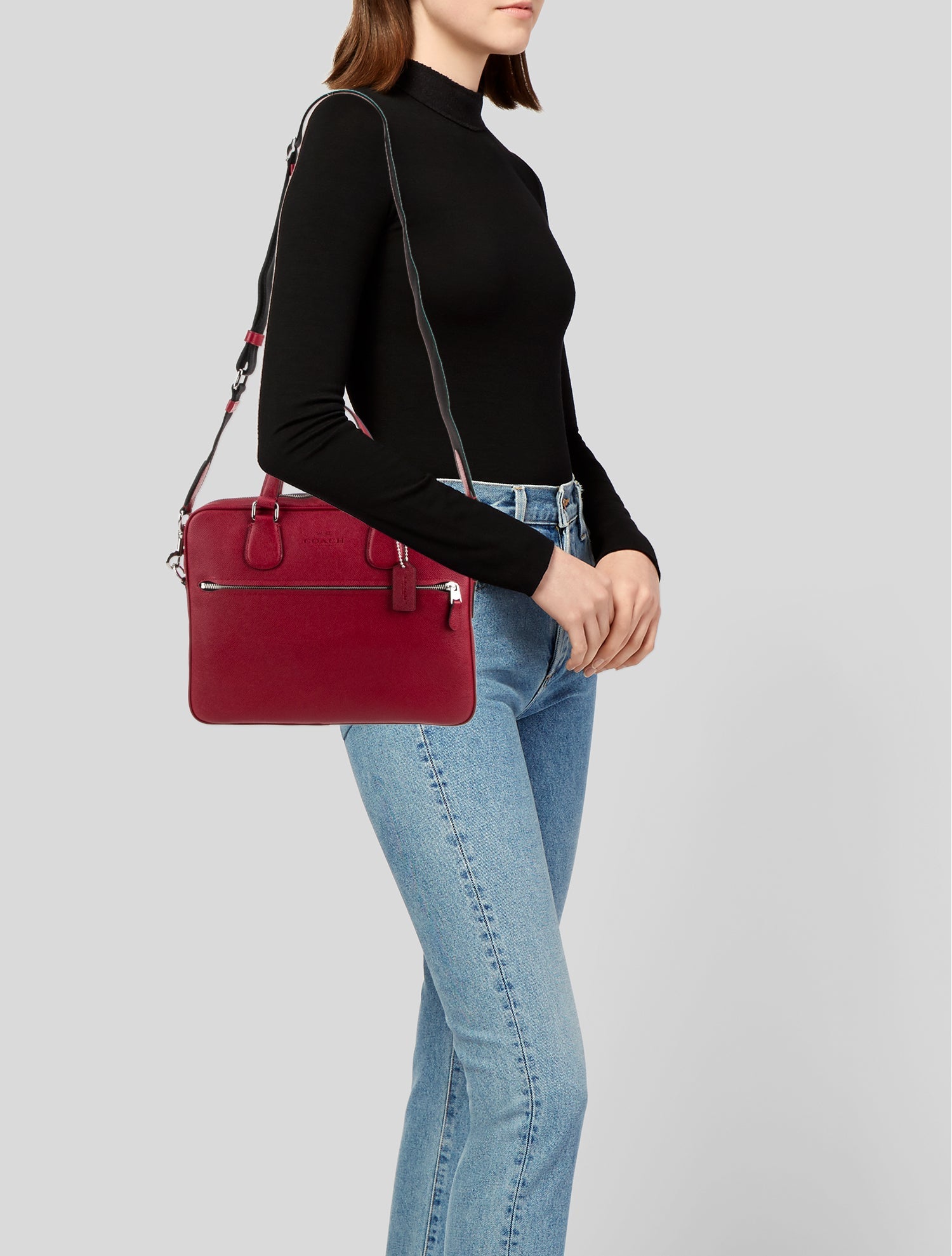 Coach Leather Top Handle Bag