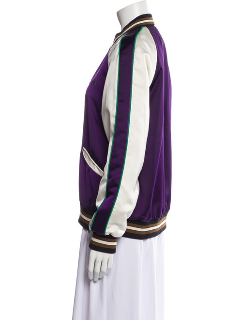 Coach Colorblock Pattern Bomber Jacket