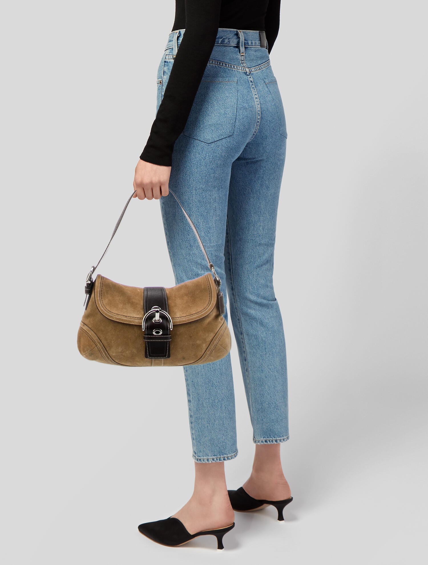 Coach Suede Shoulder Bag