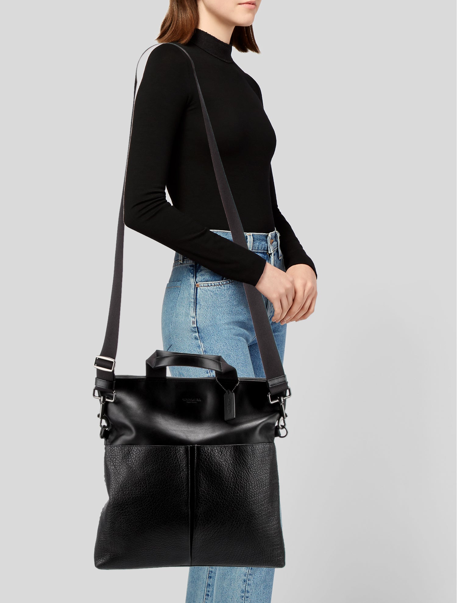 Coach Leather Top Handle Bag