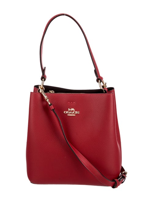 Coach Embossed Leather Bucket Bag