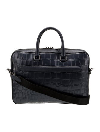 Coach Embossed Leather Briefcase