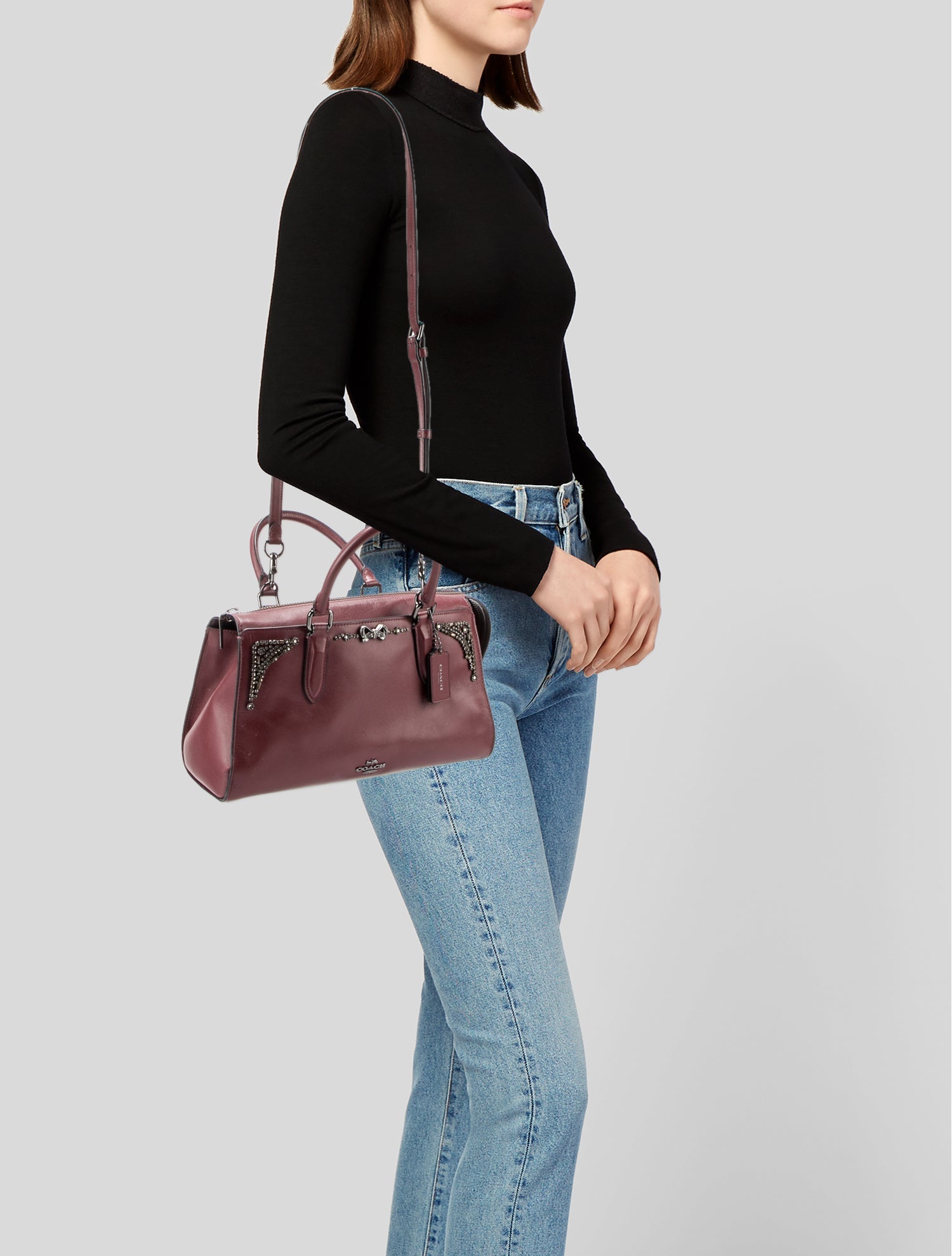 Coach Leather Prada Galleria Double Zip