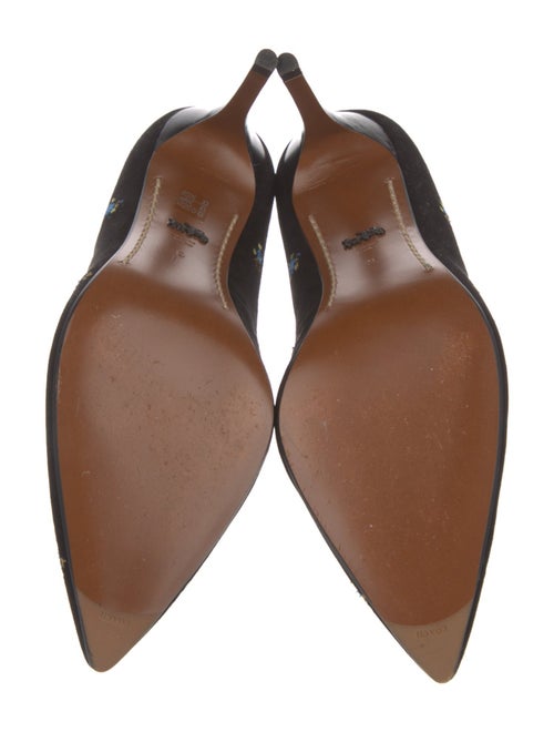 Coach Suede Floral Print Pumps