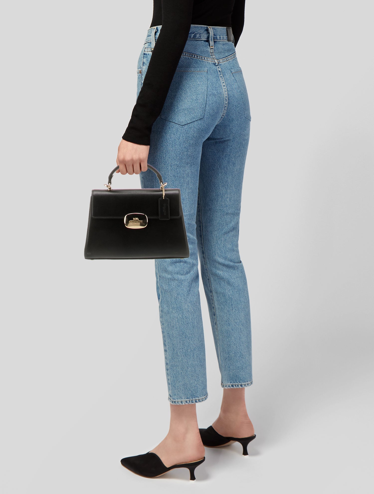 Coach Leather Top Handle Bag