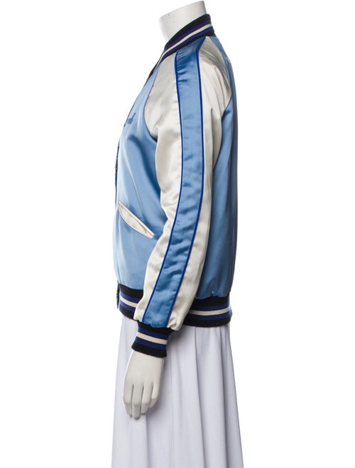 Coach Colorblock Pattern Bomber Jacket