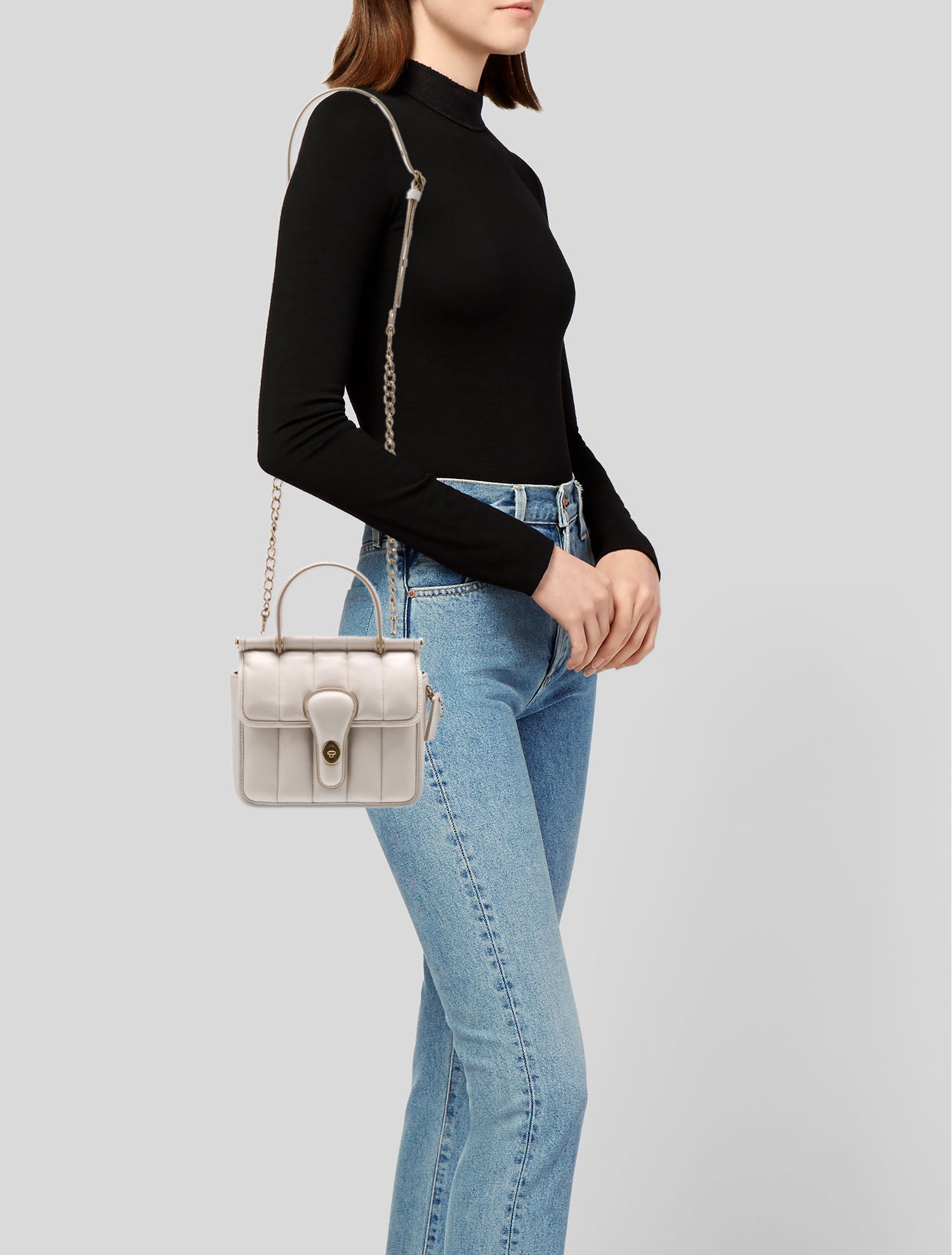 Coach Leather Top Handle Bag