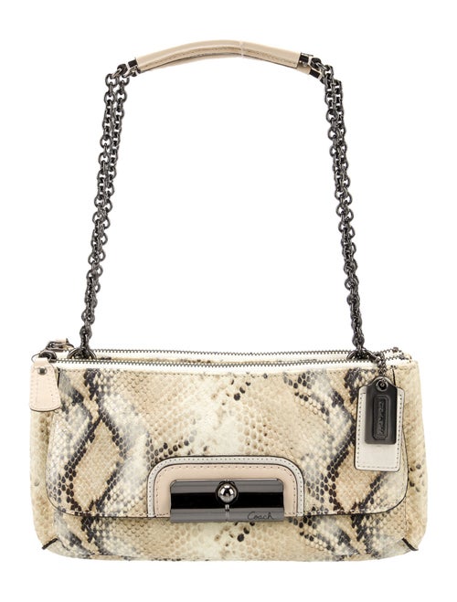 Coach Embossed Leather Shoulder Bag