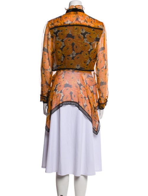 Coach Silk Floral Print Blouse