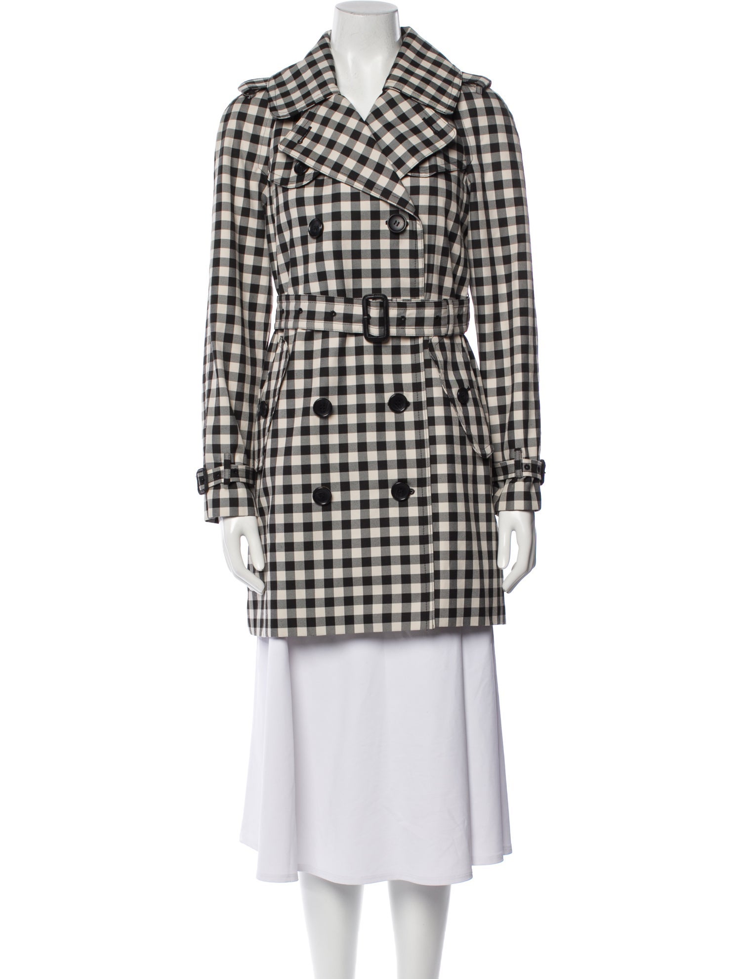 Coach Plaid Print Peacoat