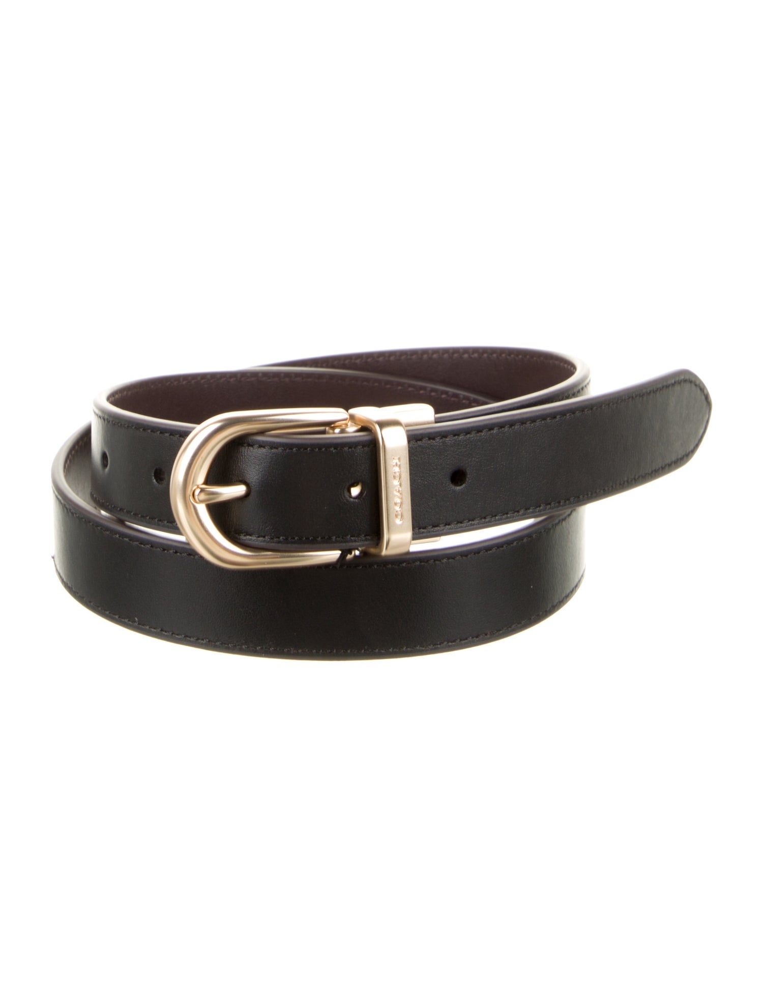 Coach Skinny Leather Belt