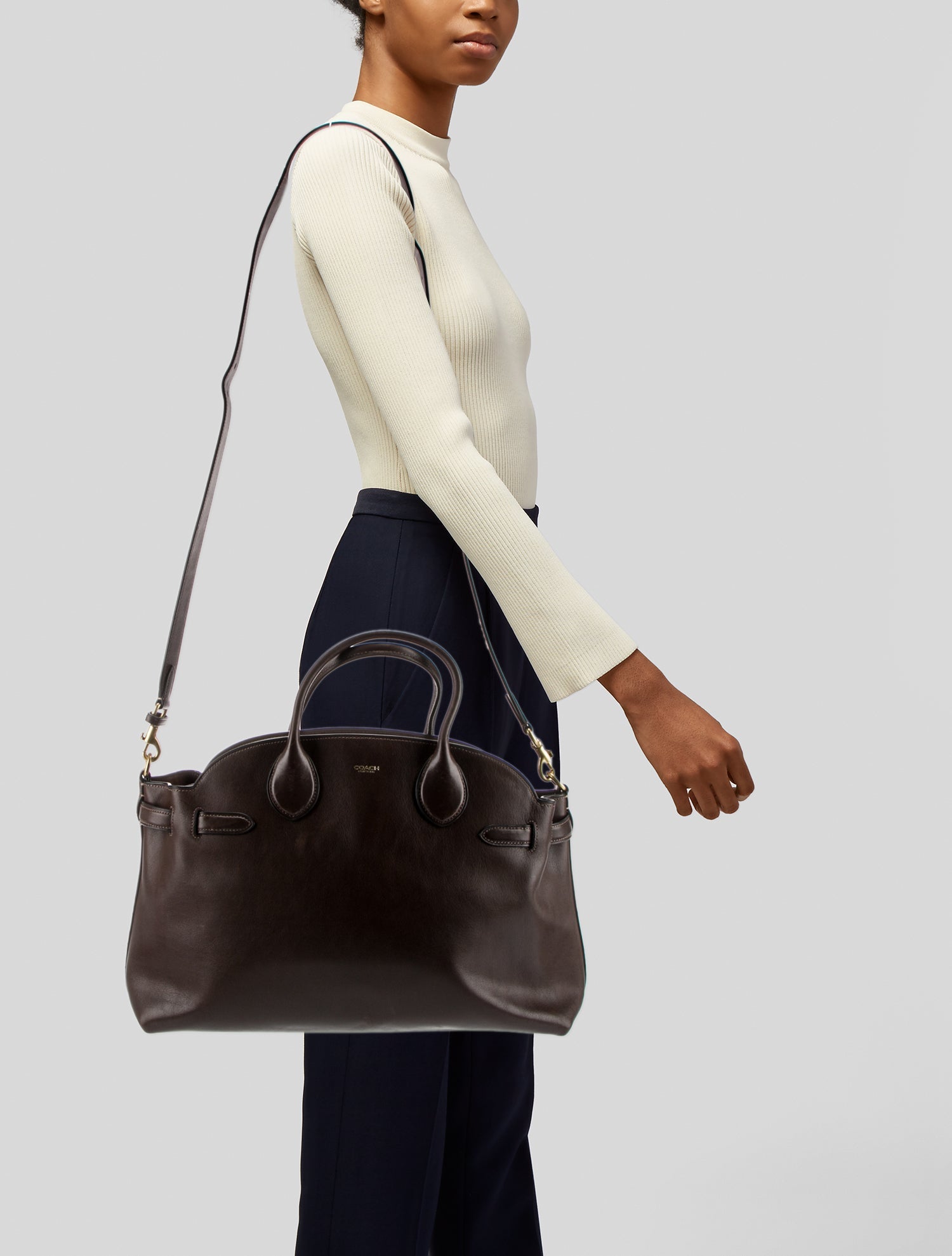 Coach Leather Top Handle Bag