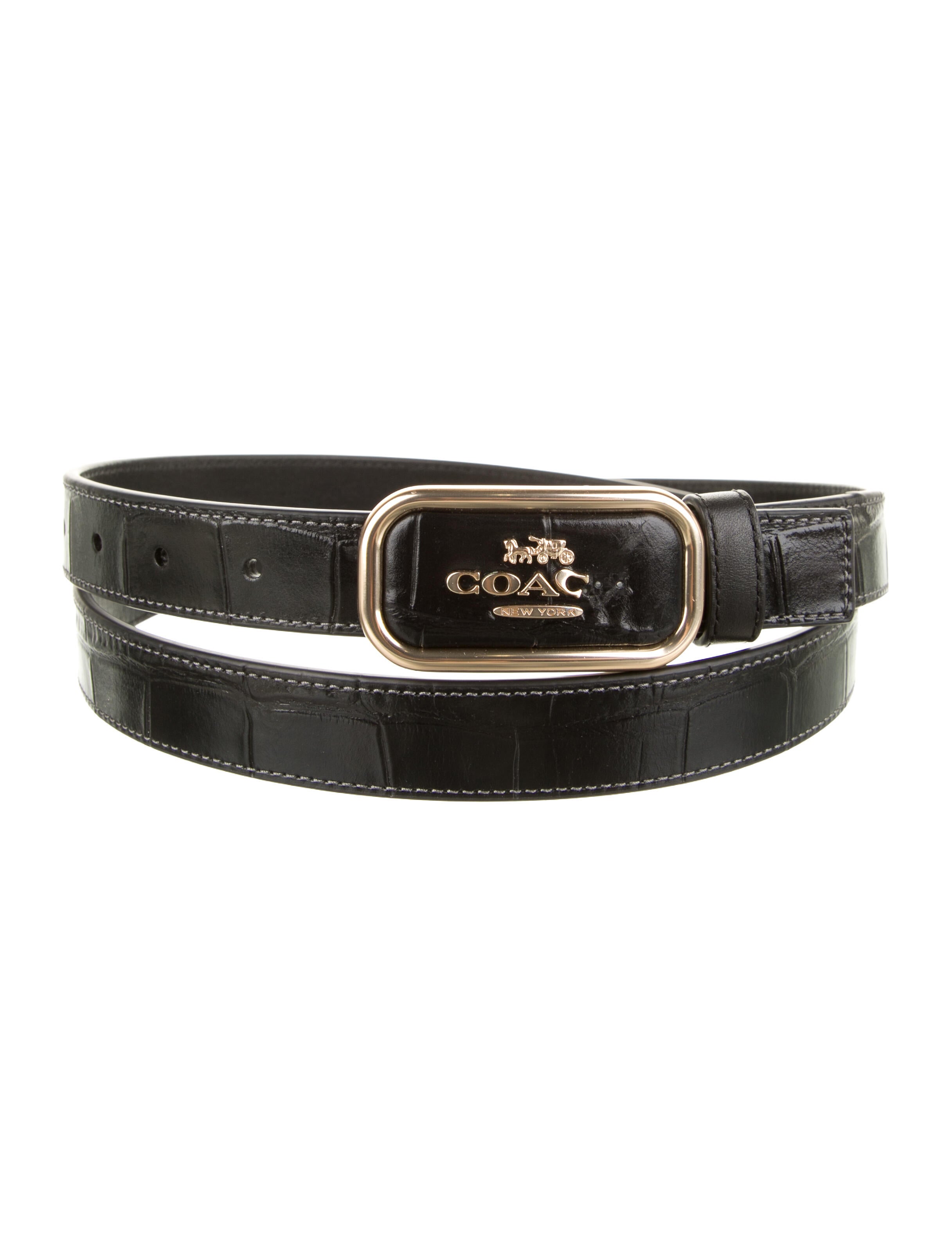 Coach Skinny Leather Belt