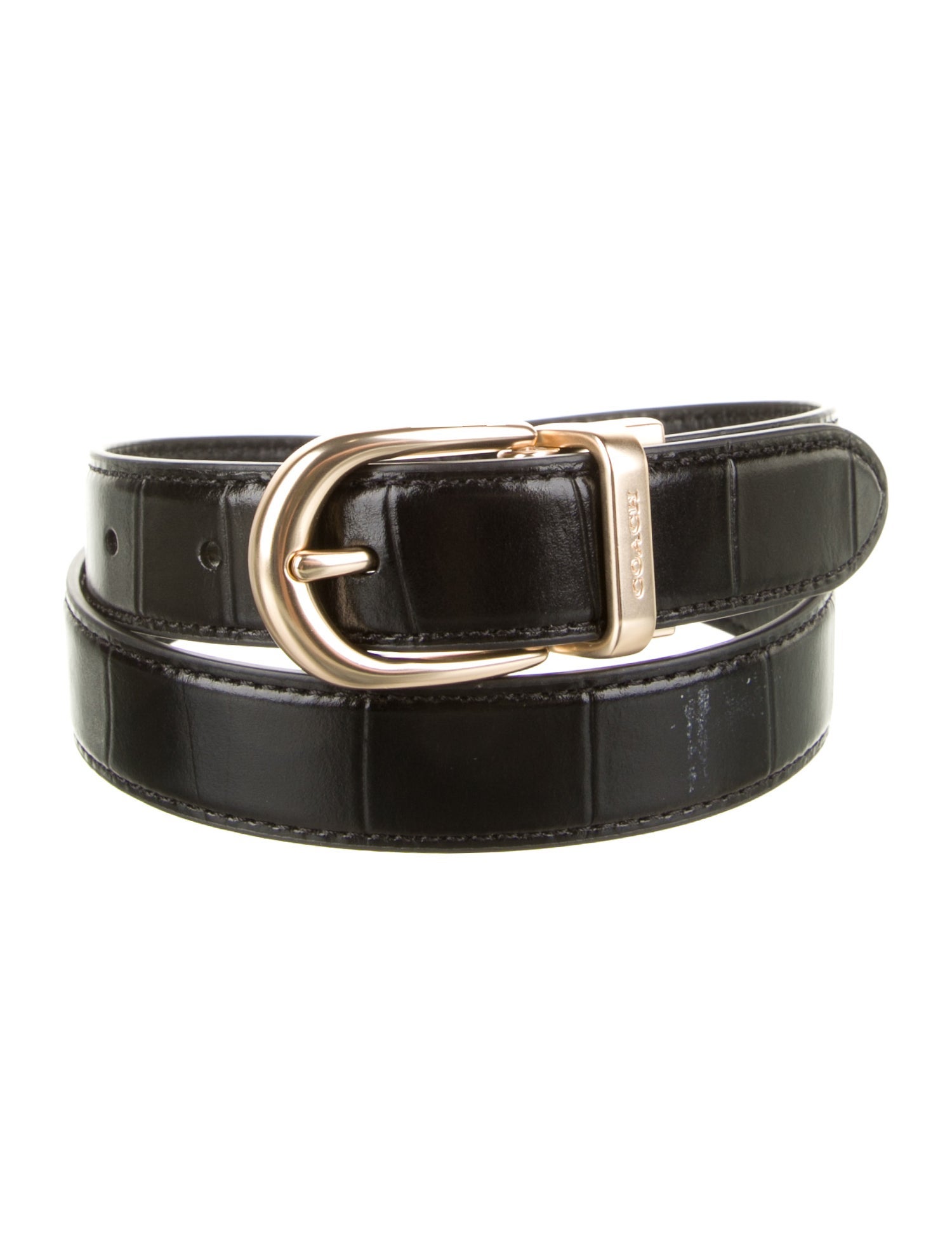 Coach Skinny Leather Belt