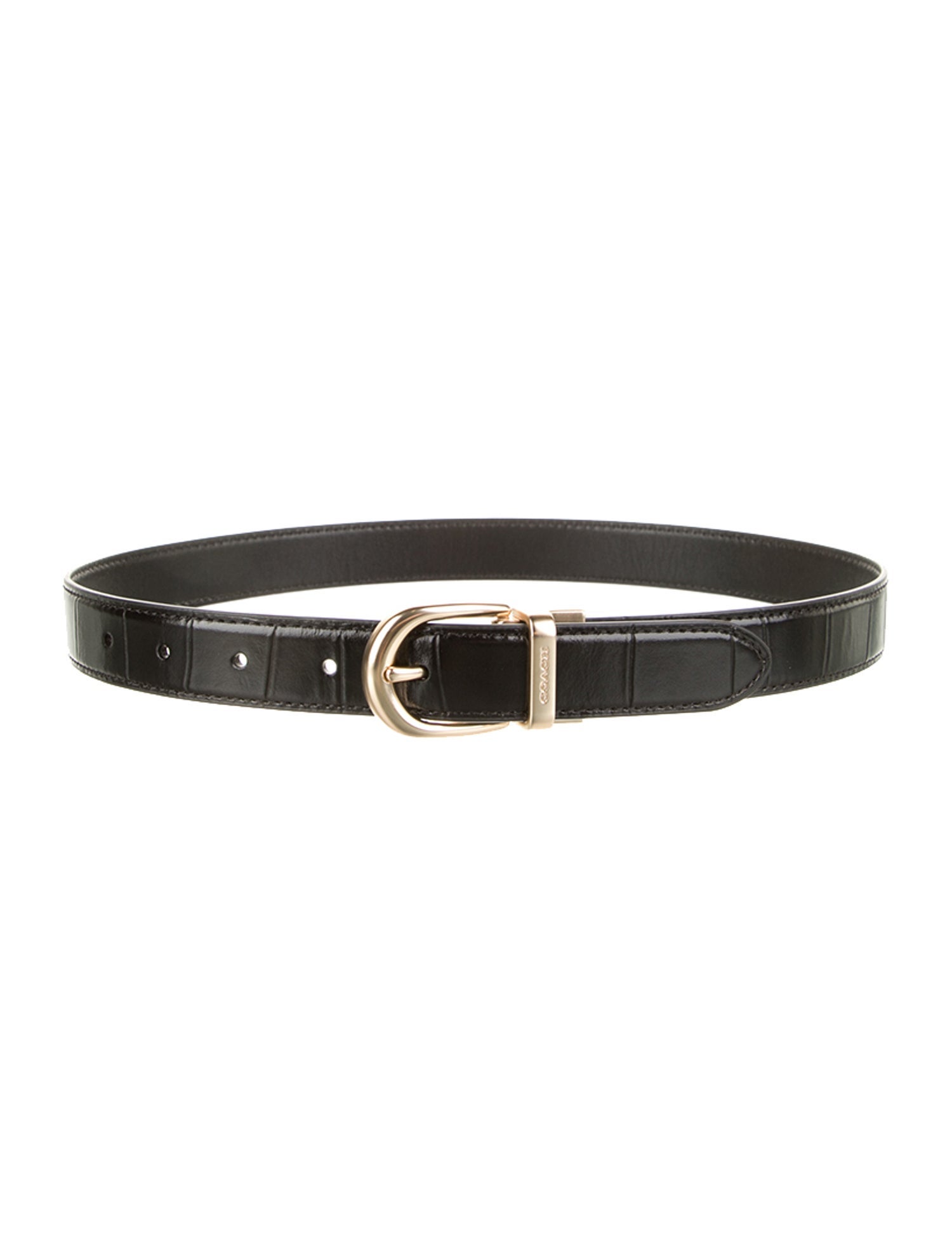 Coach Skinny Leather Belt