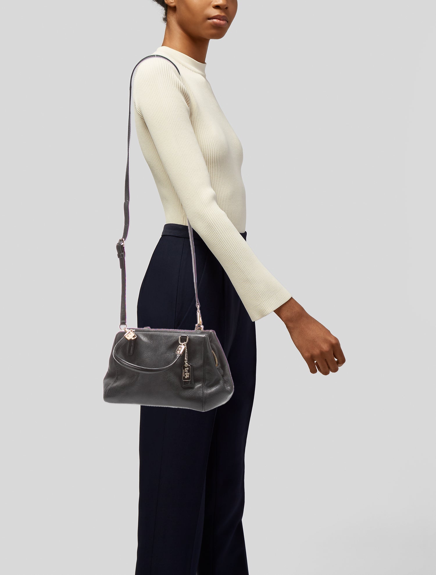 Coach Leather Top Handle Bag