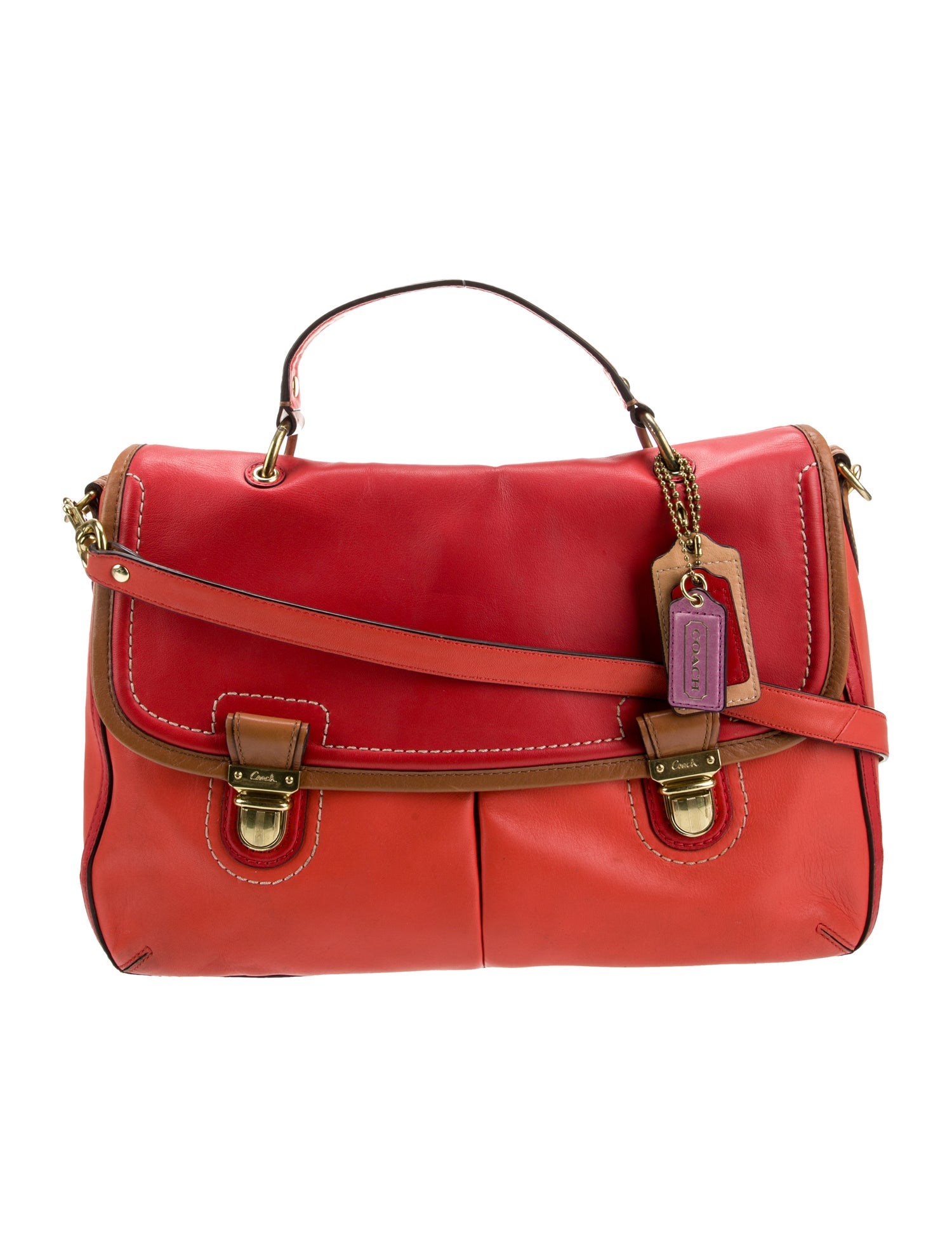 Coach Leather Top Handle Bag