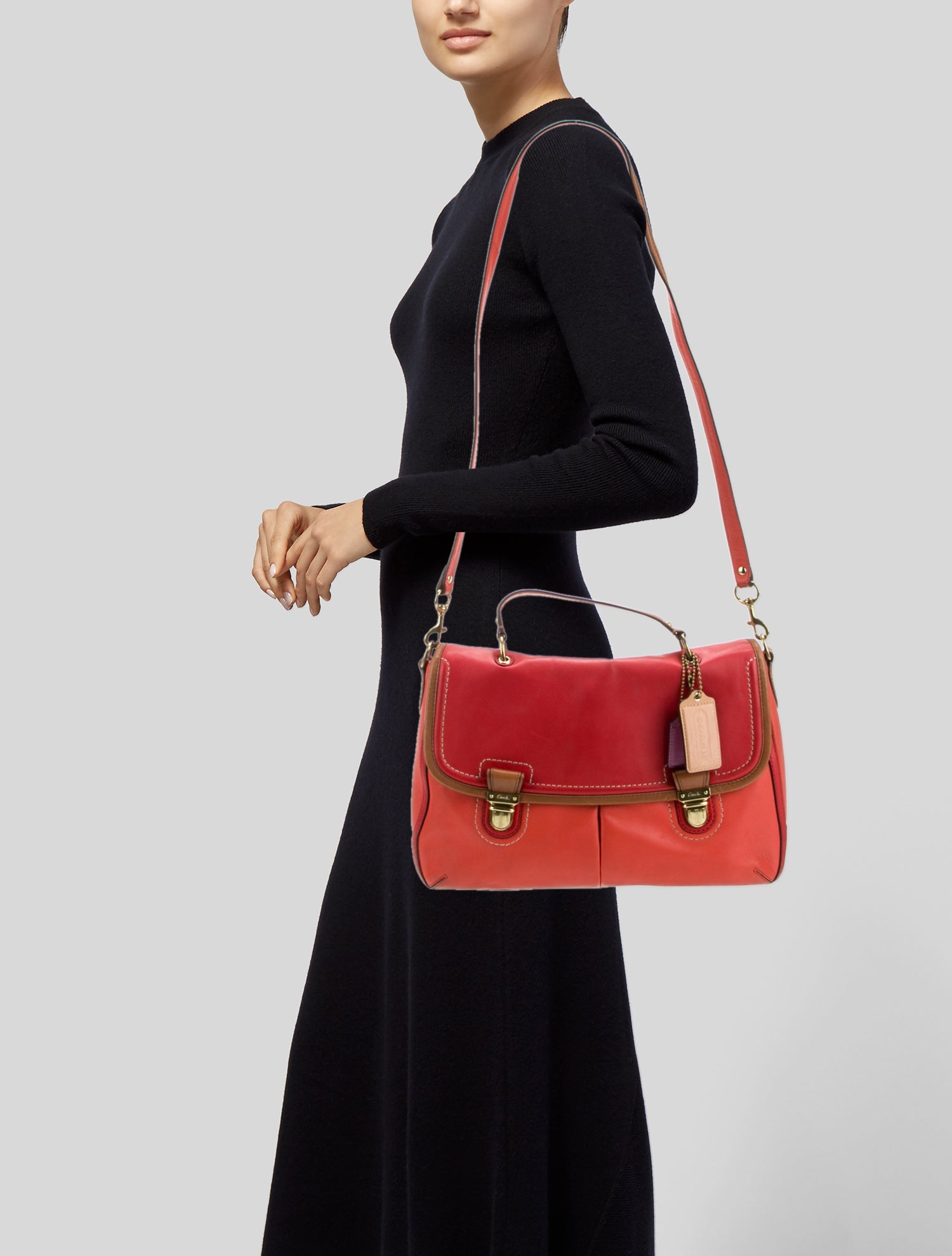 Coach Leather Top Handle Bag