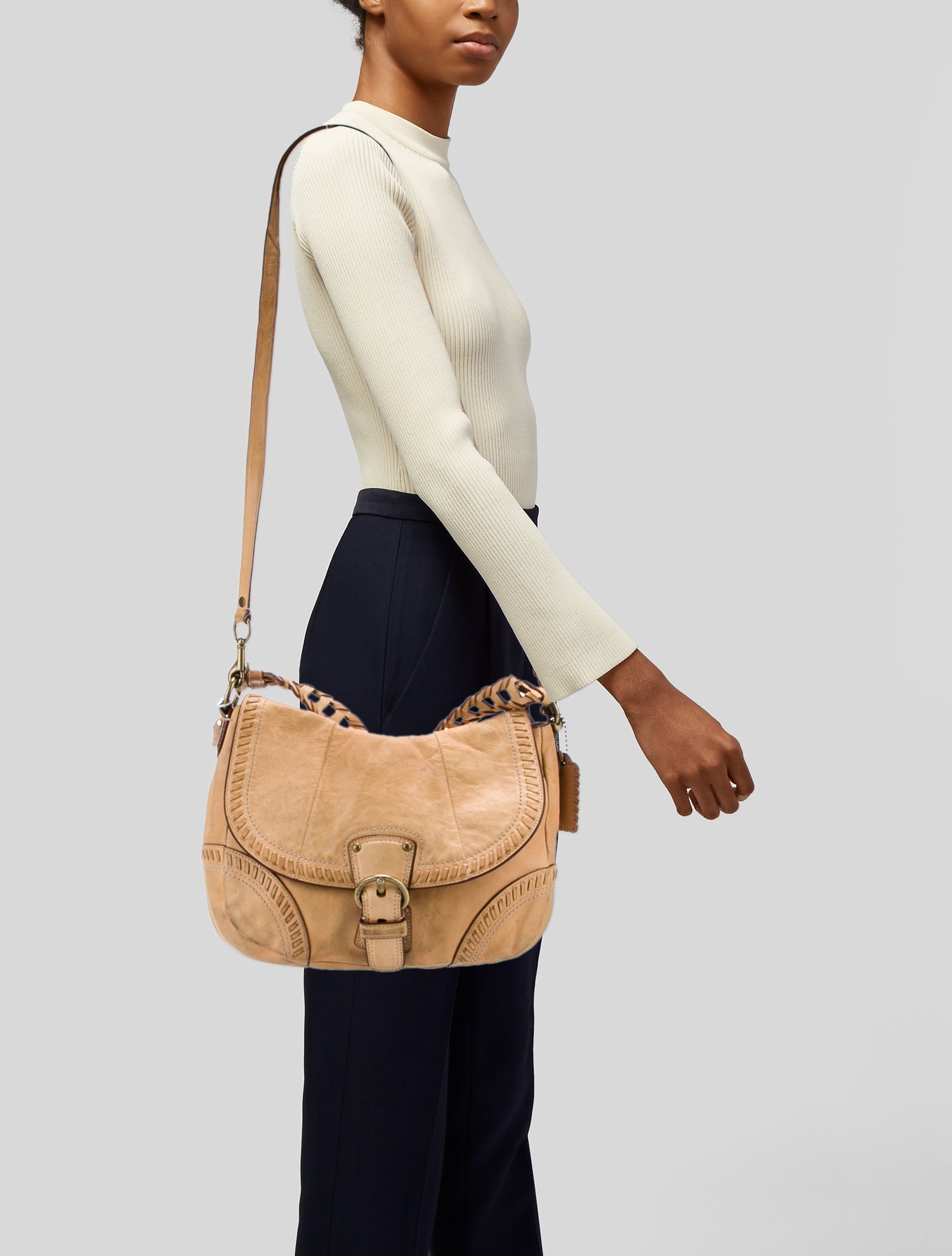 Coach Leather Top Handle Bag