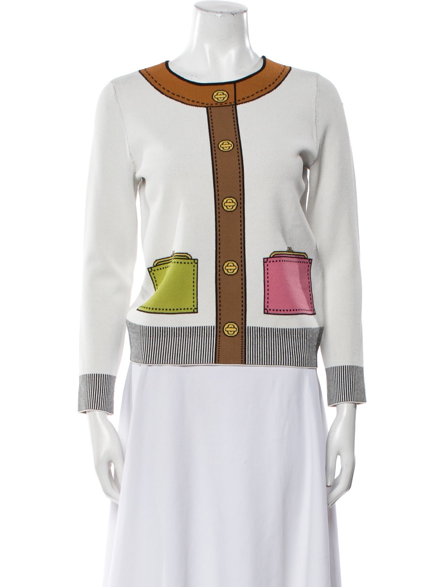 Coach Printed Crew Neck Sweater