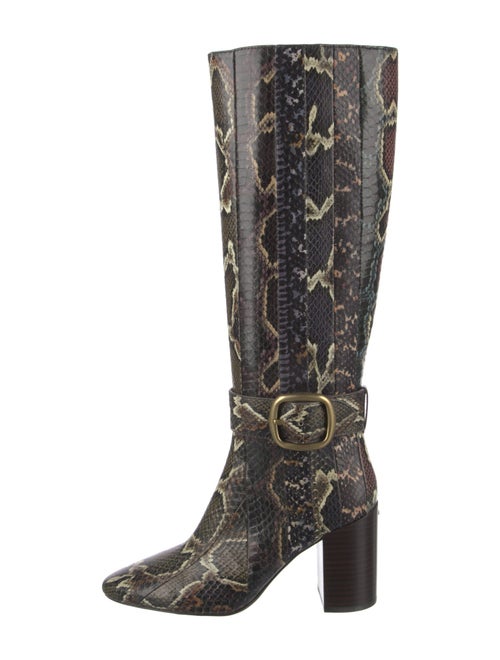 Coach Python Animal Print Riding Boots