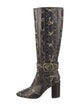 Coach Python Animal Print Riding Boots