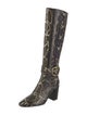 Coach Python Animal Print Riding Boots