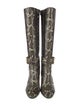 Coach Python Animal Print Riding Boots