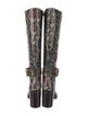Coach Python Animal Print Riding Boots