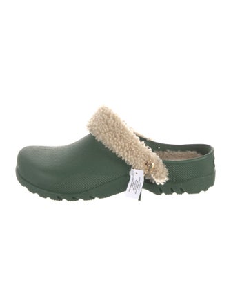 Coach Rubber Fur Trim Mules