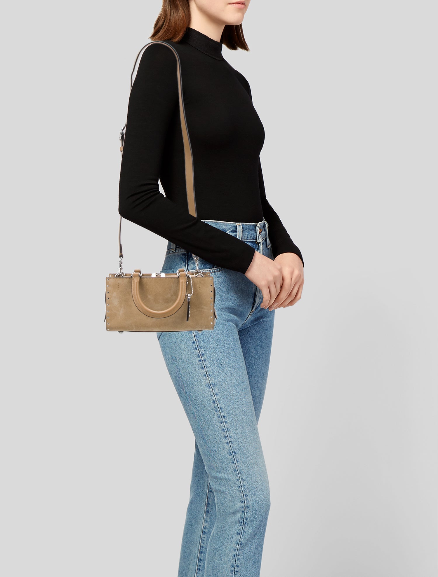 Coach Suede Top Handle Bag