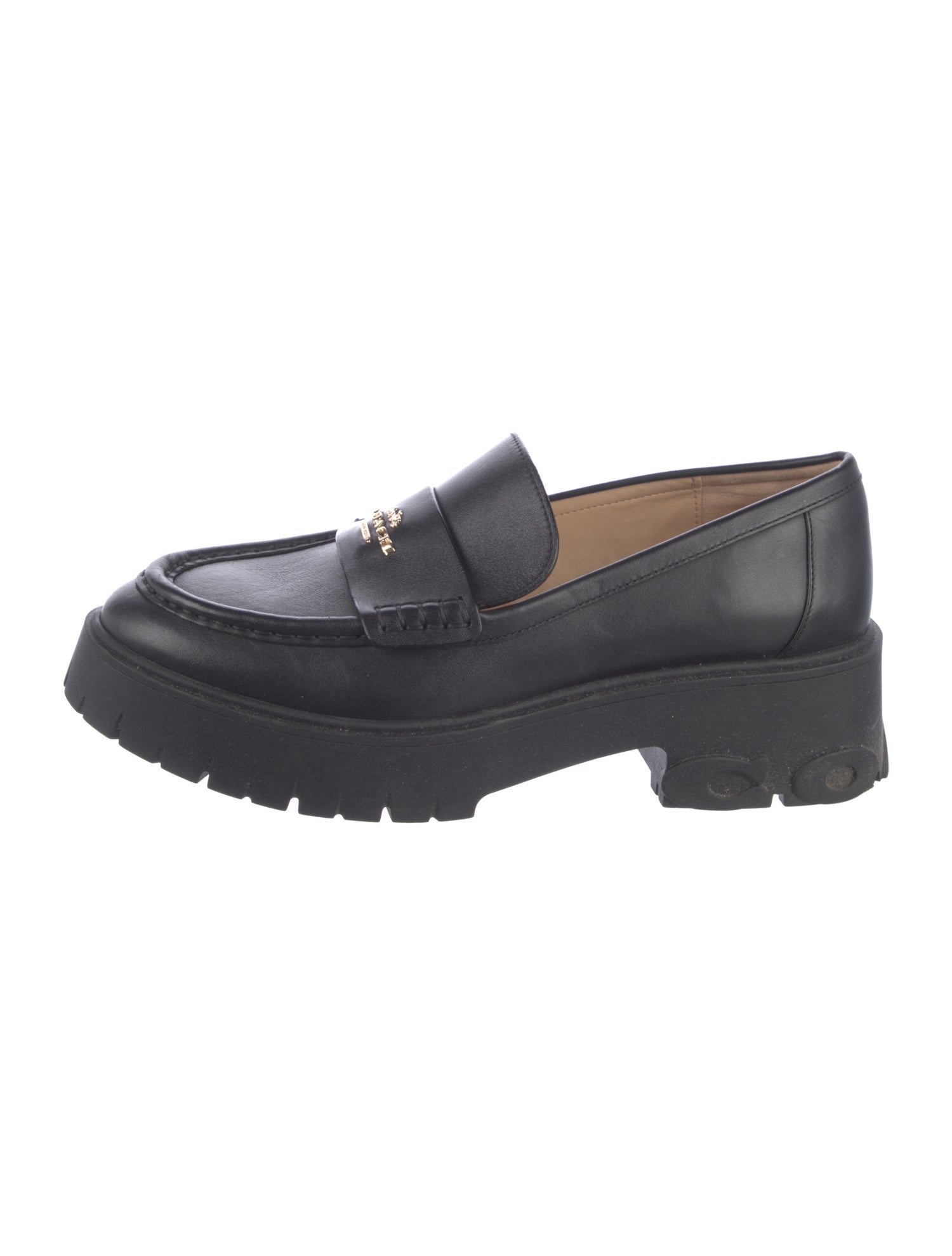 Coach Horsebit Accent Leather Loafers