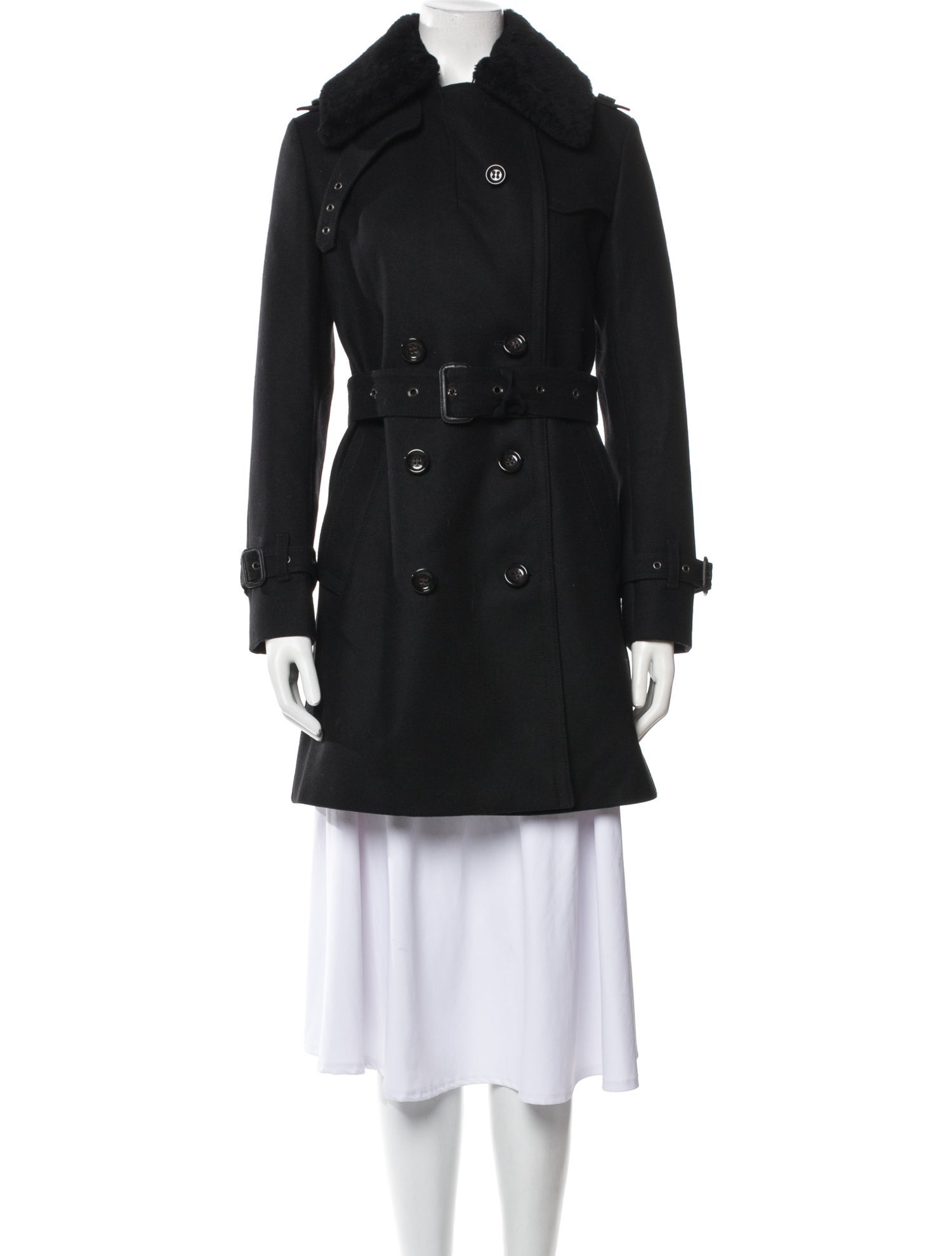 Coach Virgin Wool Fur Coat