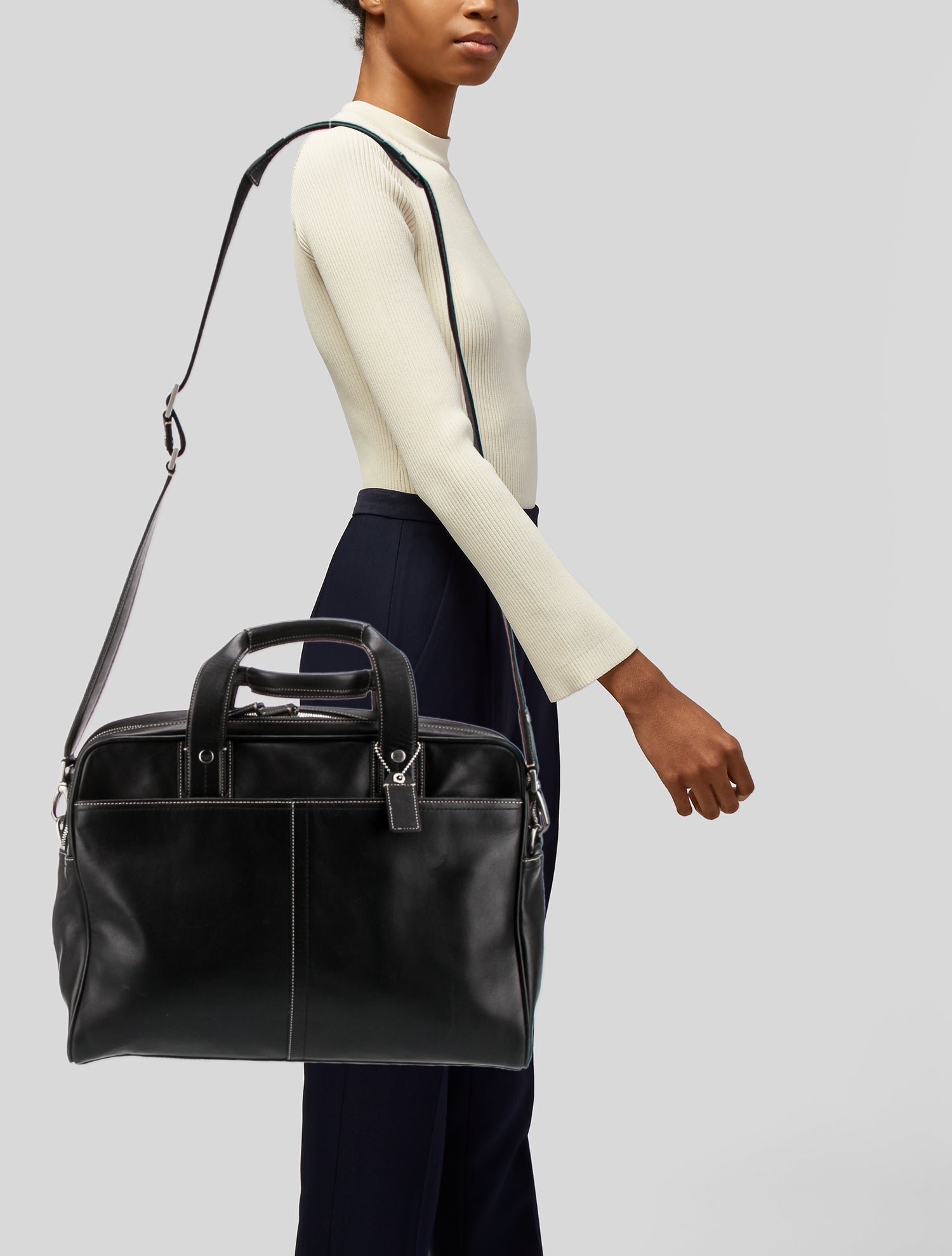 Coach Leather Messenger Bag