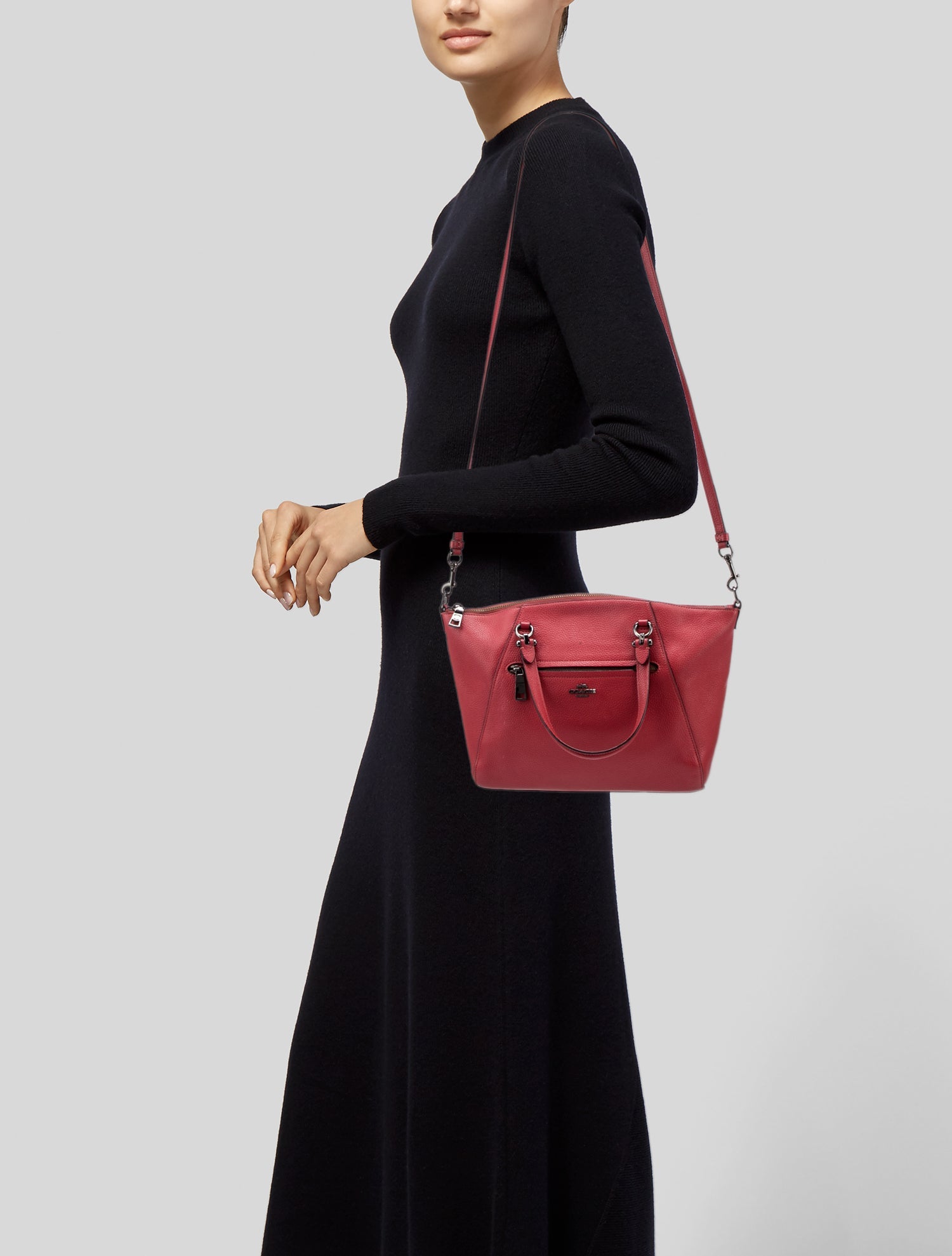 Coach Leather Top Handle Bag