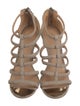 Coach Suede Leather Trim Embellishment Gladiator Sandals