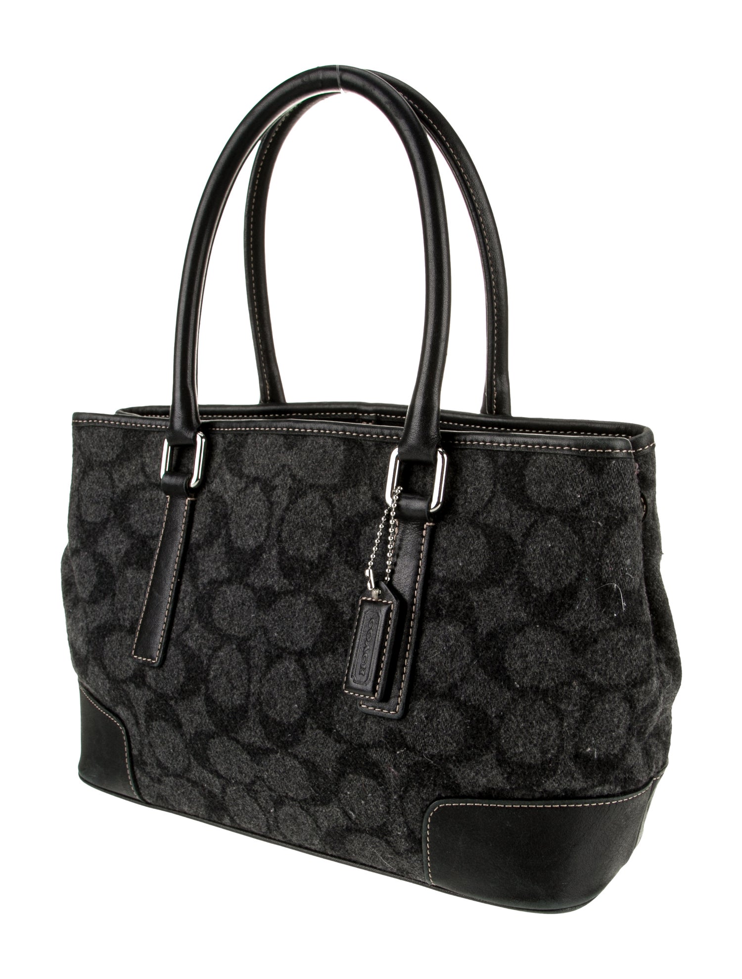 Coach Wool Top Handle Bag