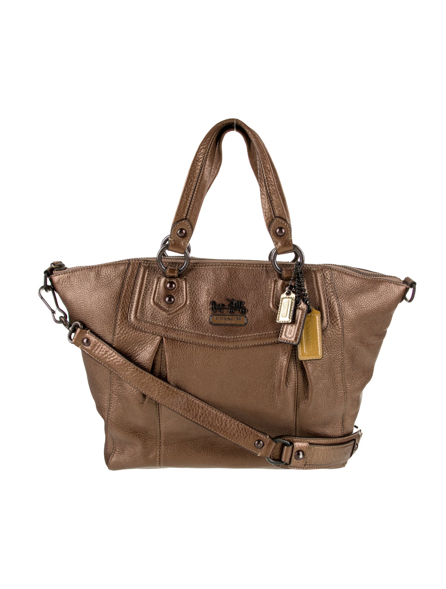Coach Leather Weekender Bag