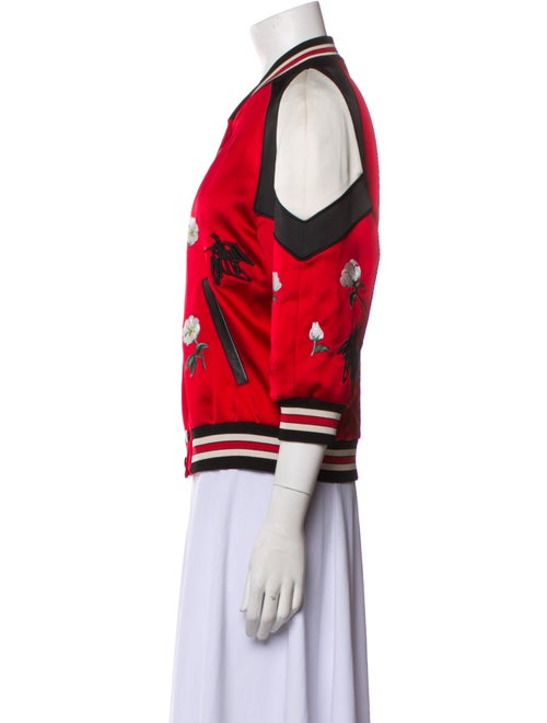 Coach Floral Print Bomber Jacket