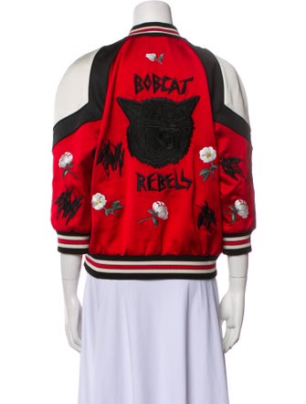 Coach Floral Print Bomber Jacket