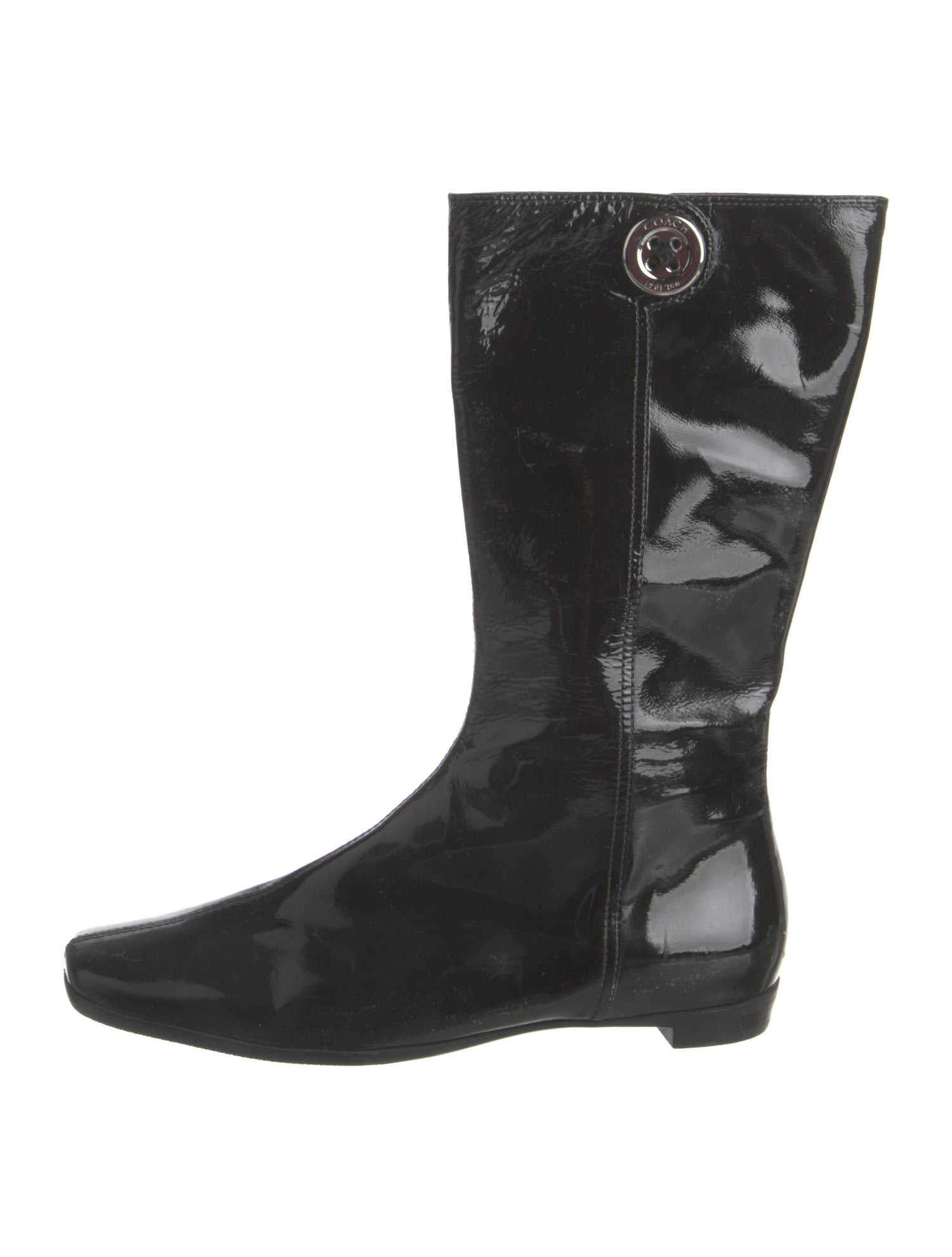 Coach Patent Leather Rain Boots